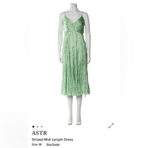 Astr Anthropologie Mint Green Polka Dot Midi Dress